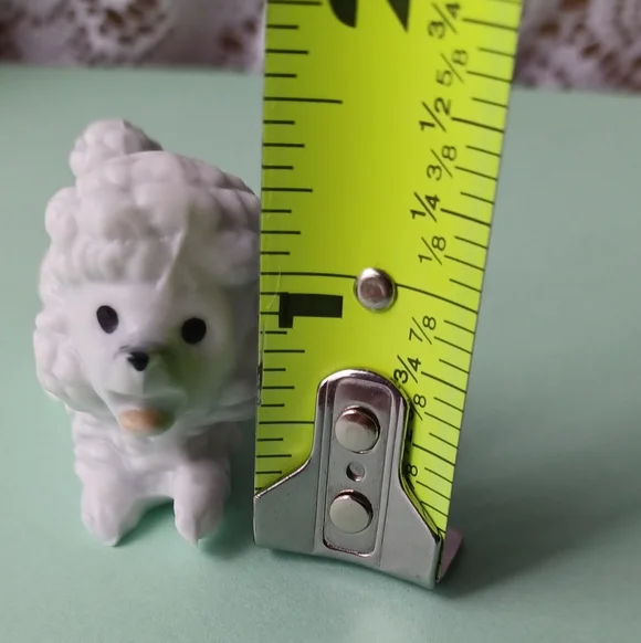 VINTAGE SMALL BONE CHINA POODLE FIGURINE UNBRANDED (FADED SILVER FOIL STICKER) - Picture 13 of 13